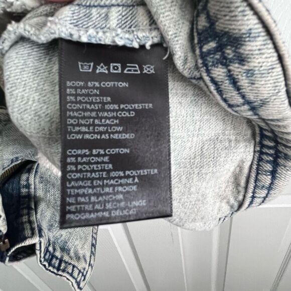 Anthropologie Staring at Stars Stonewashed Denim Vest Size Small - Picture 6 of 6